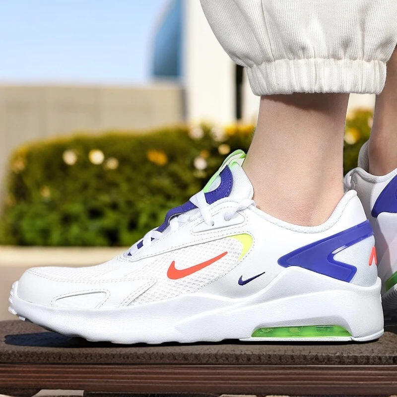 Nike 减震防滑耐磨透气低帮气垫休闲跑步鞋女灰粉色CW1626-103(D)