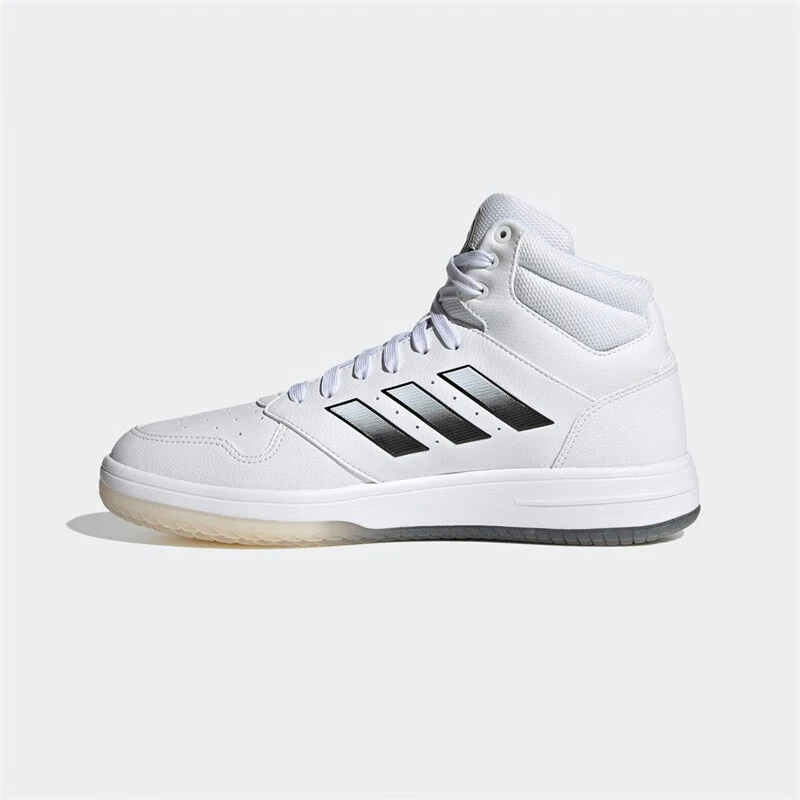 adidas Gametaker 减震防滑耐磨高帮复古篮球鞋男款白黑FY8561