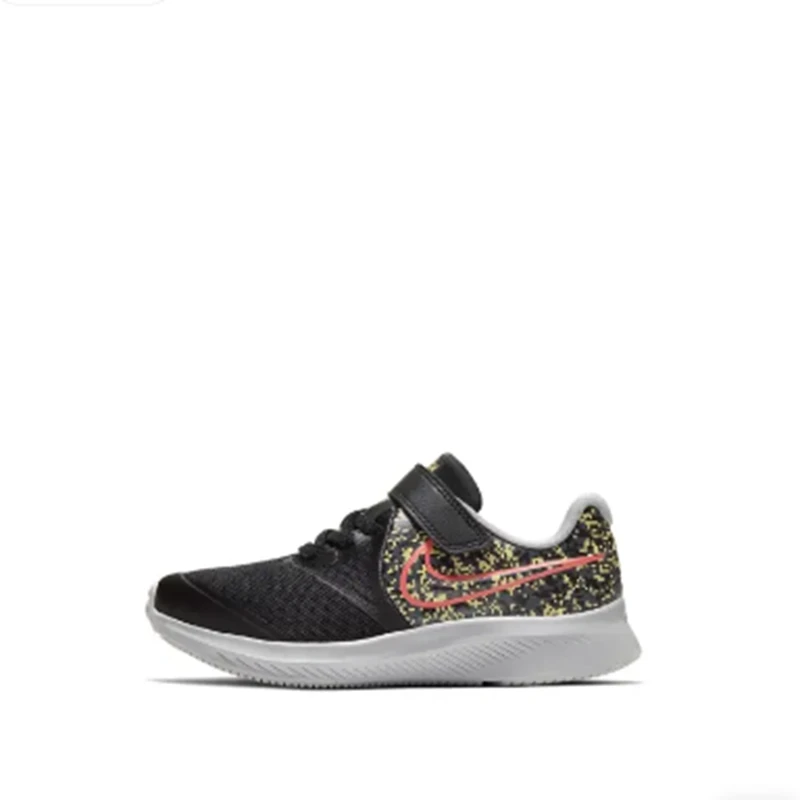 【微瑕XL】Nike Star Runner 2低帮儿童跑步鞋黑红黄 CD6823-002