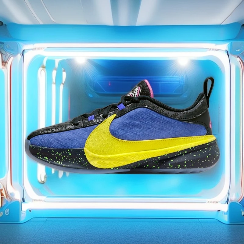 【奥莱】Nike Freak 5圆头系带耐磨低帮篮球鞋女紫蓝FN4399-400 (D)