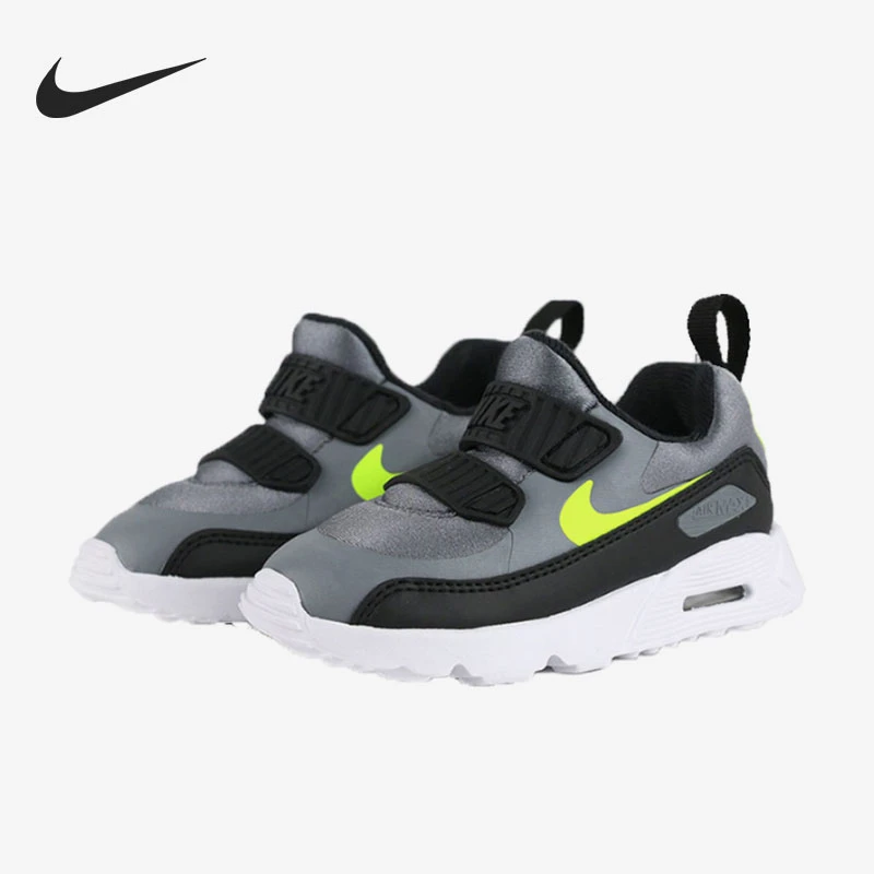 婴童Nike Tiny 90复古气垫减震低帮跑步鞋黑银 881924-019