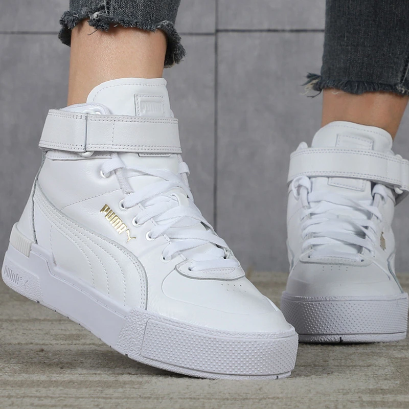 PUMA  复古休闲防滑轻便高帮板鞋女款白373436-01