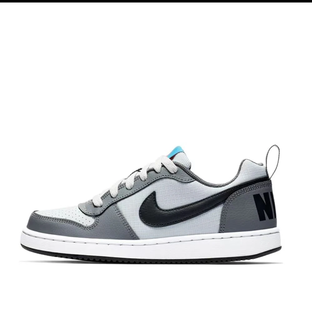 NIKE Court Borough Low低帮休闲板鞋GS 灰黑蓝839985-006