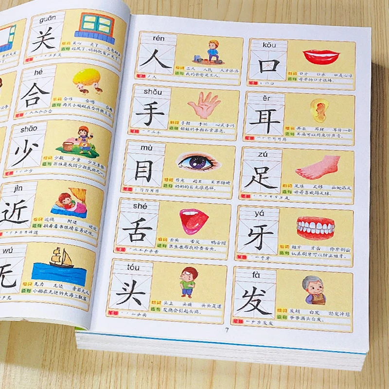 认字书3到6岁幼儿园 识字大王3000字学前启蒙认字神器儿童早教书