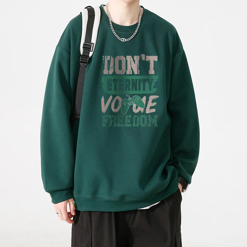 秋冬大码300斤卫衣男ins宽松学生潮流百搭外套情侣套头薄款上衣服