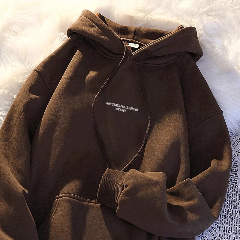 大码胖子200斤字母简约设计韩版氛围感潮流百搭ins抗起球休闲卫衣