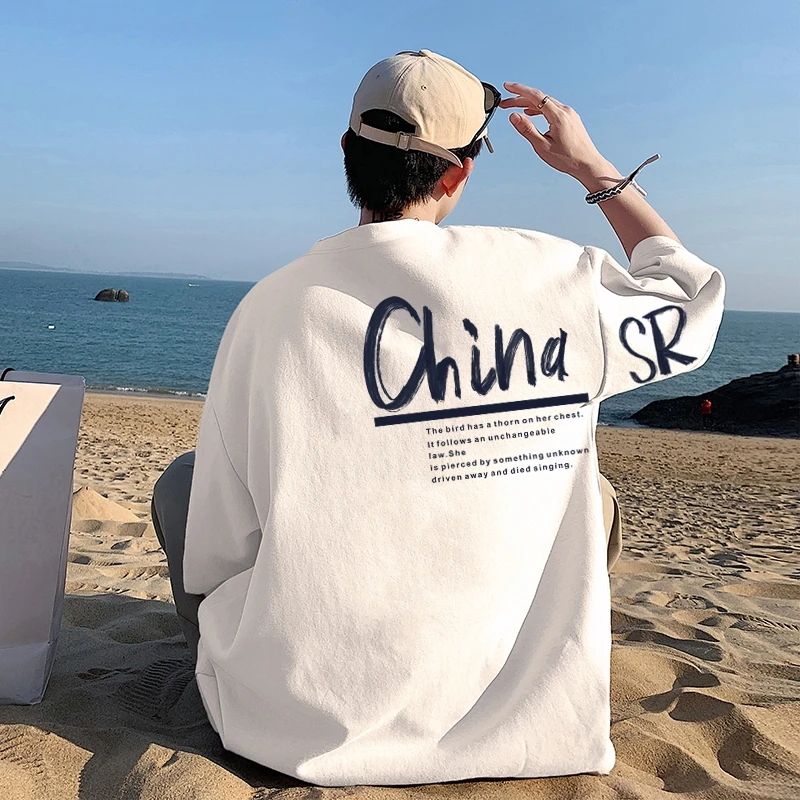 纯棉2025新款港风z潮牌流行大码宽松短袖2-300斤上衣时尚印花t恤