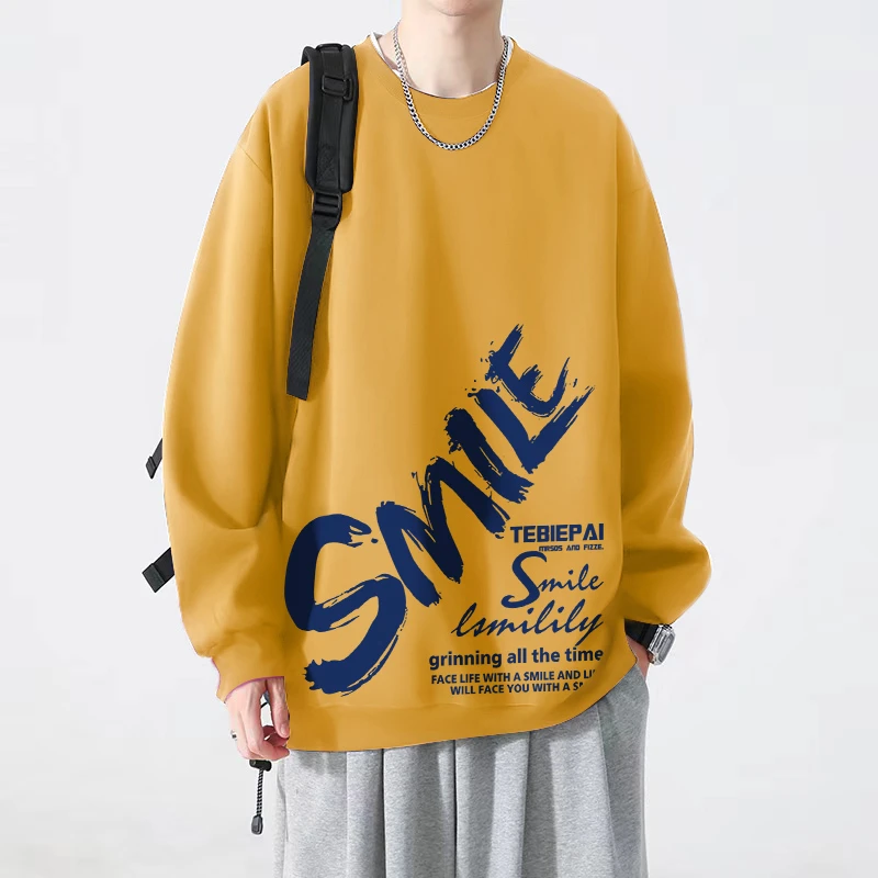 舒适日常秋冬季男重磅2-300斤大码宽松胖子加绒保暖oversize卫衣