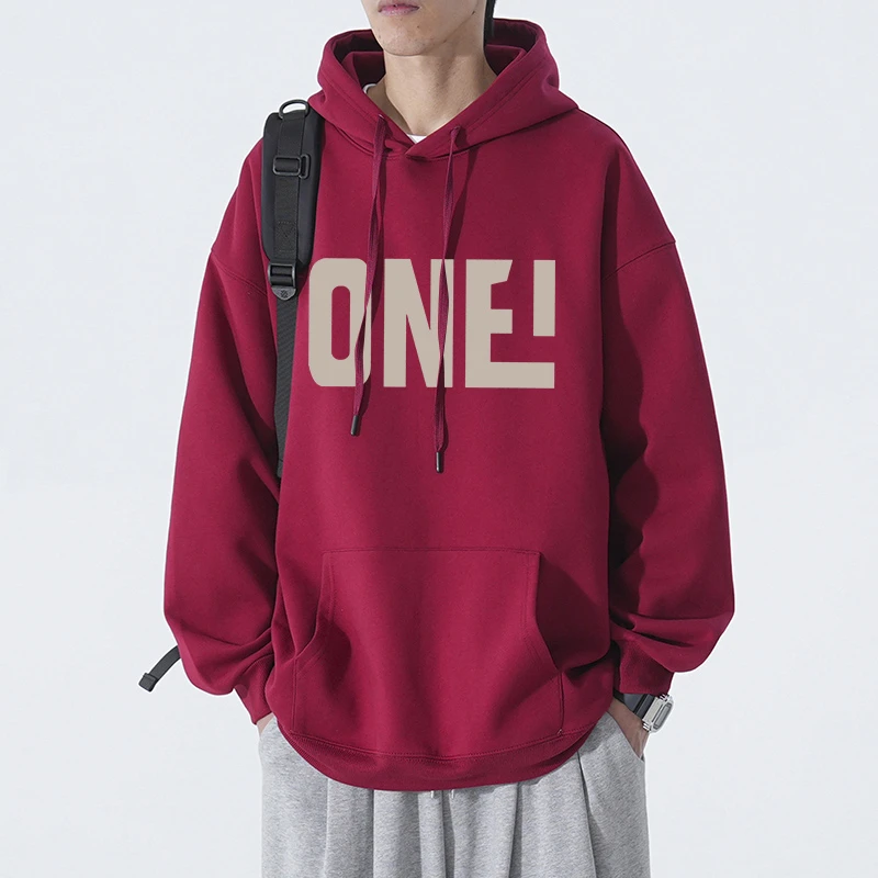 流行日常舒适休闲小众百搭情侣装港风字母连帽抗起球青少年卫衣潮