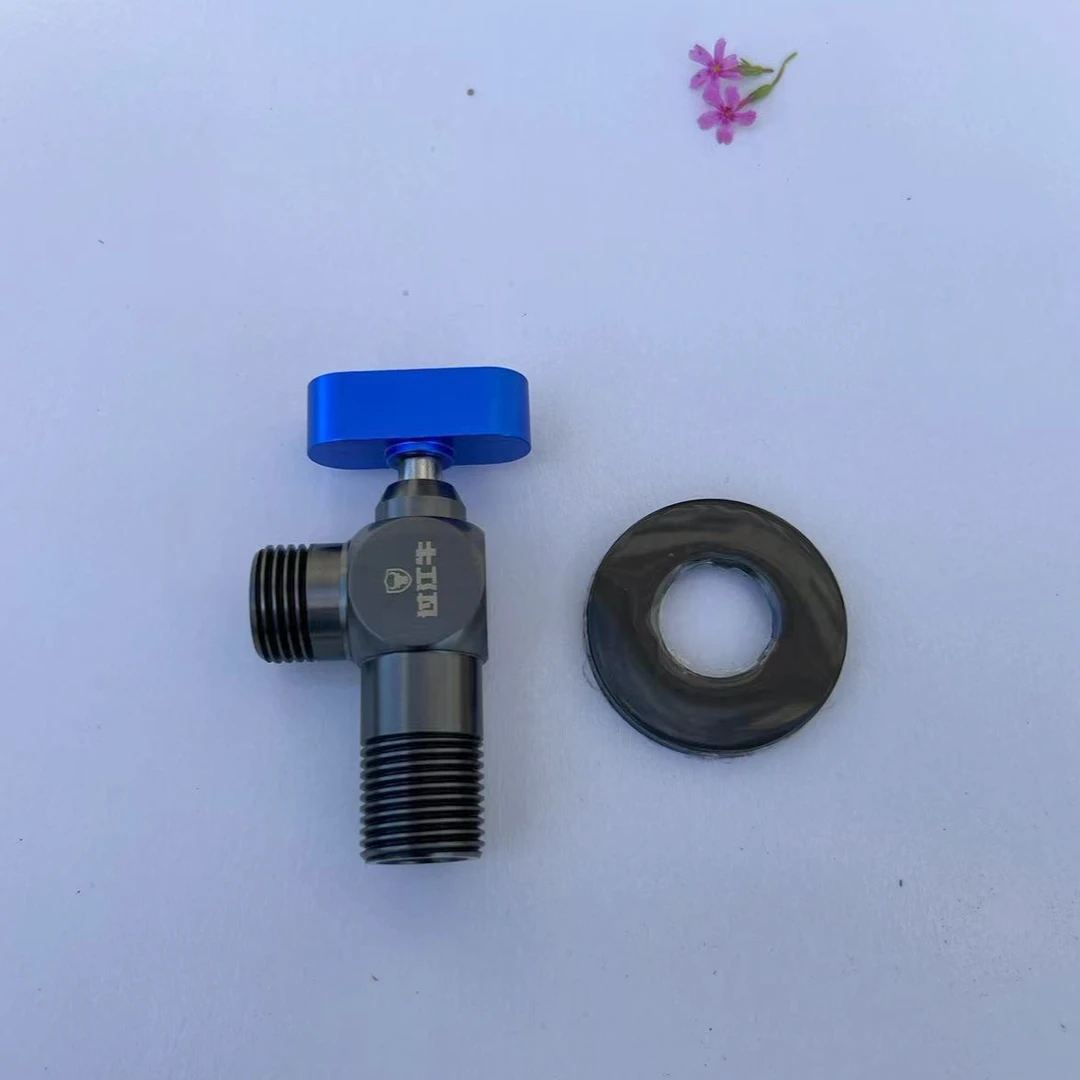 过江牛全铜红蓝耐用大流量球阀热水器通用冷热水3角阀马桶止水阀