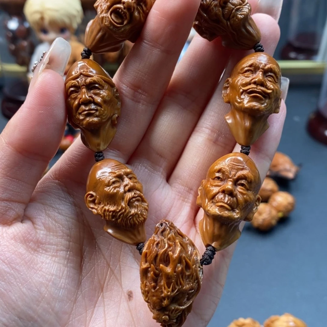 【闪购商品】橄榄核核雕美***官七星罗汉