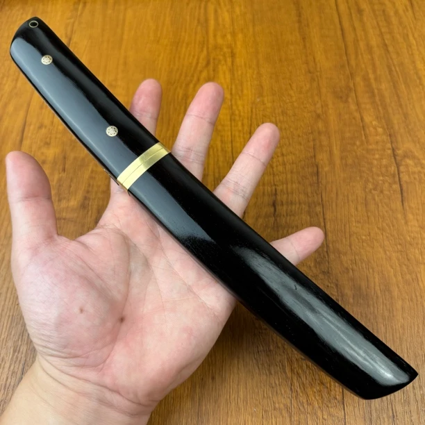 【黑武士】正版收藏级别进口锻造大马士革钢户外水果刀吃肉刀切片刀