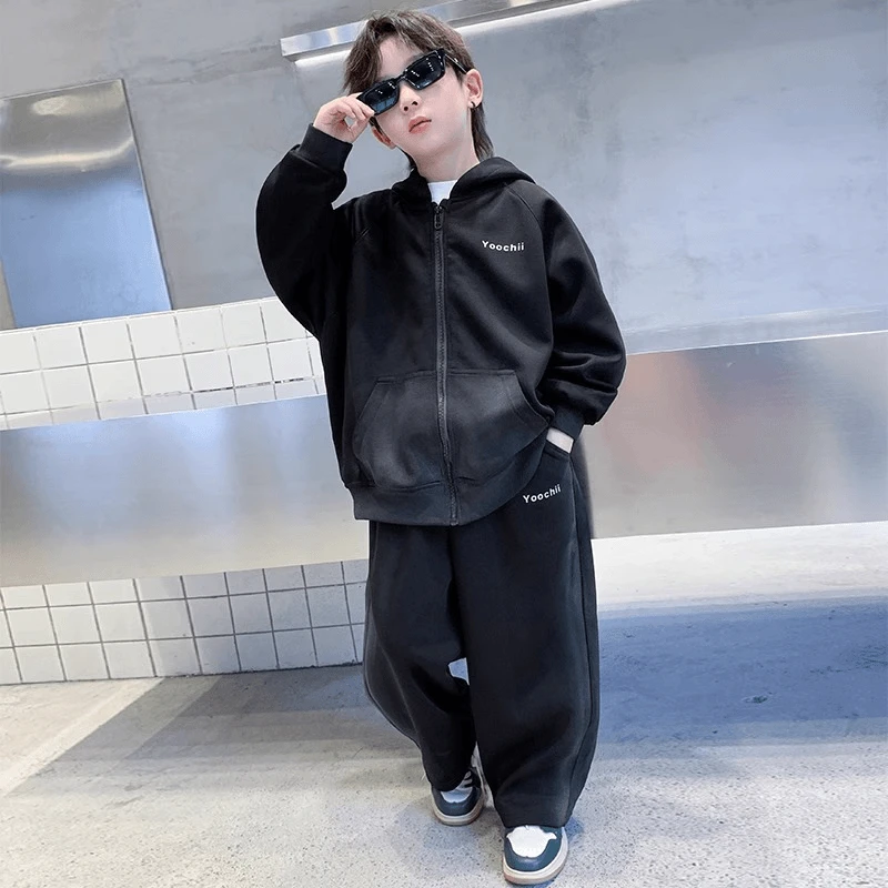 儿童装男童套装秋装2024新款中大童运动休闲秋季酷帅男孩春秋款潮