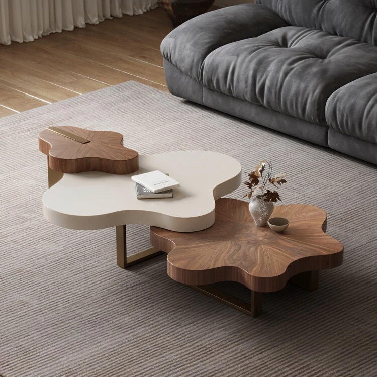 意式轻奢云朵茶几组合不规则创意设计师家用客厅艺术感个性异形