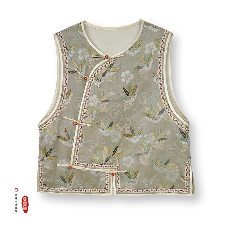 【五凤灵芝】异色罗马甲 满分桑蚕丝 新中式国风 WM024