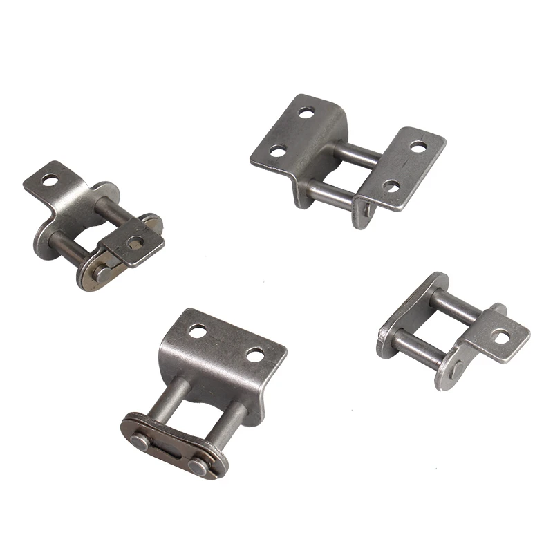 工业链条弯板接头单侧双侧 单孔双孔08A 20A 24A 28A 32A插销锁扣