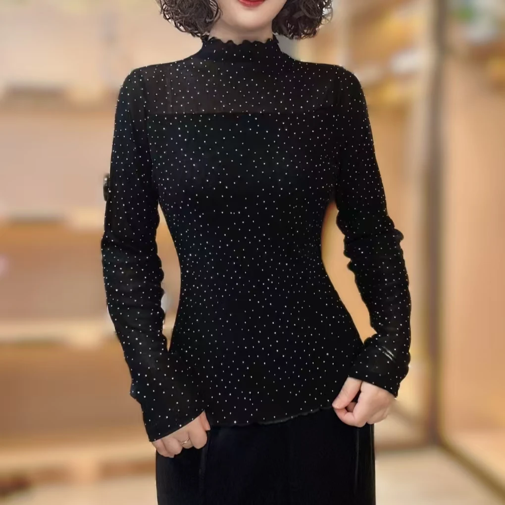 【香舍菲尔】 85823秋冬新款满天星气质时尚显瘦上衣85823