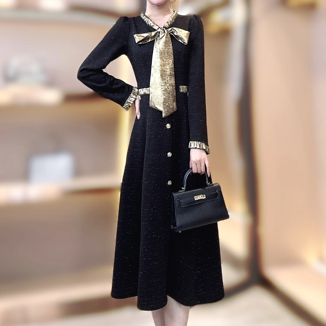 【香舍菲尔】85803新款高贵气质优雅时尚显瘦修身减龄连衣裙女