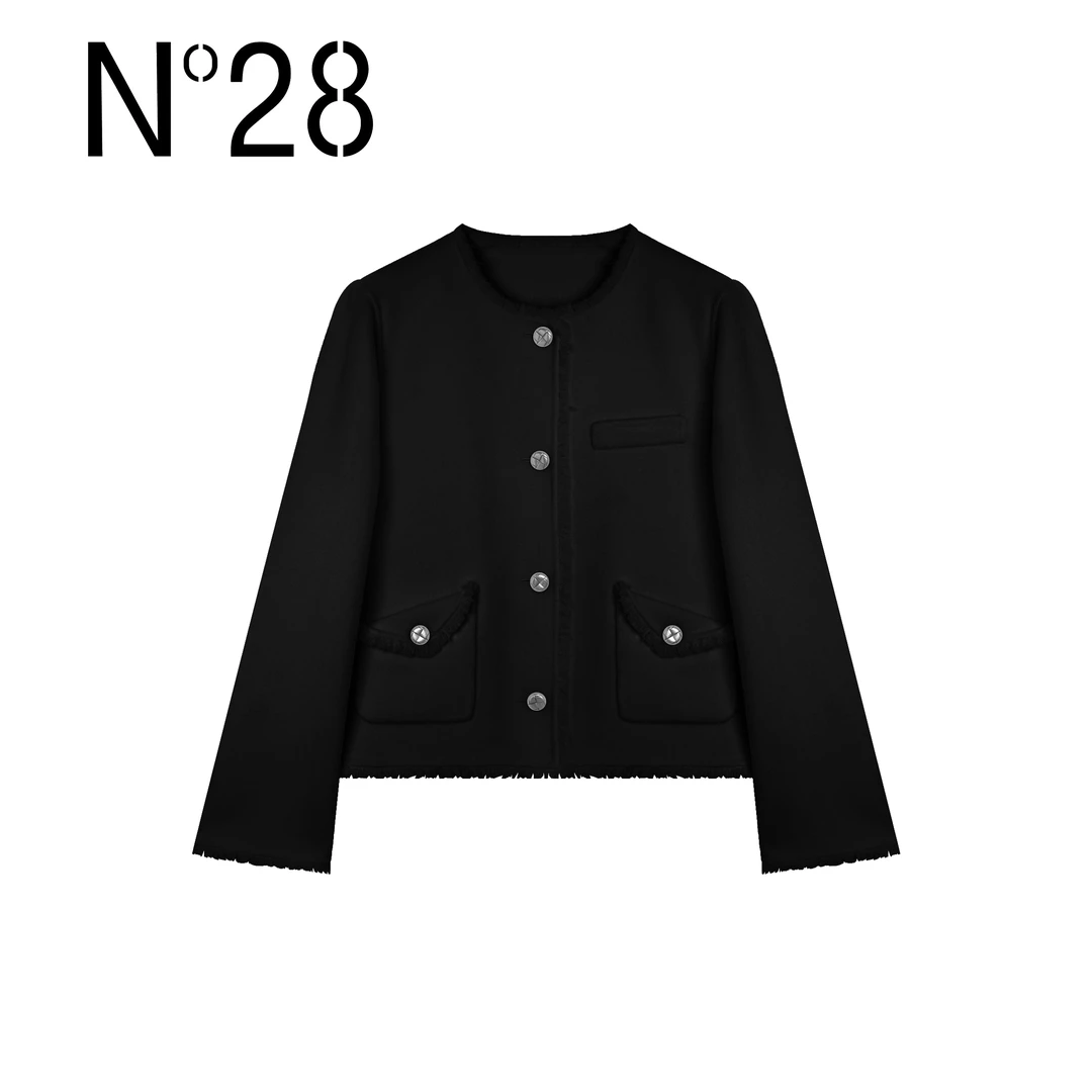 '香颂白衣‘’N°28秋冬新款气质时尚小香风毛呢外套8A51D612