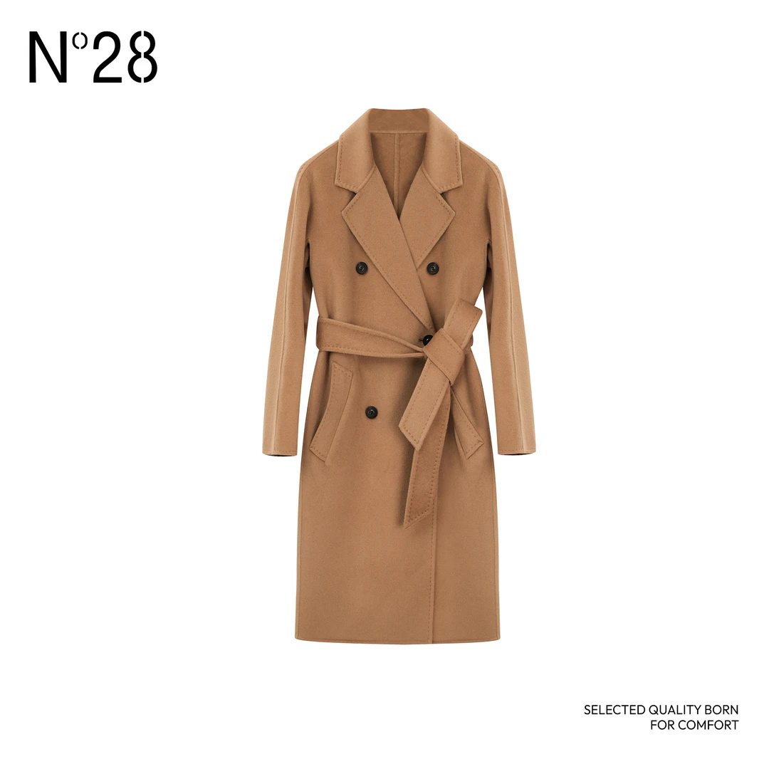 N°28【小个子801】毛呢外套女大衣冬季经典时尚双面呢大衣8351D832