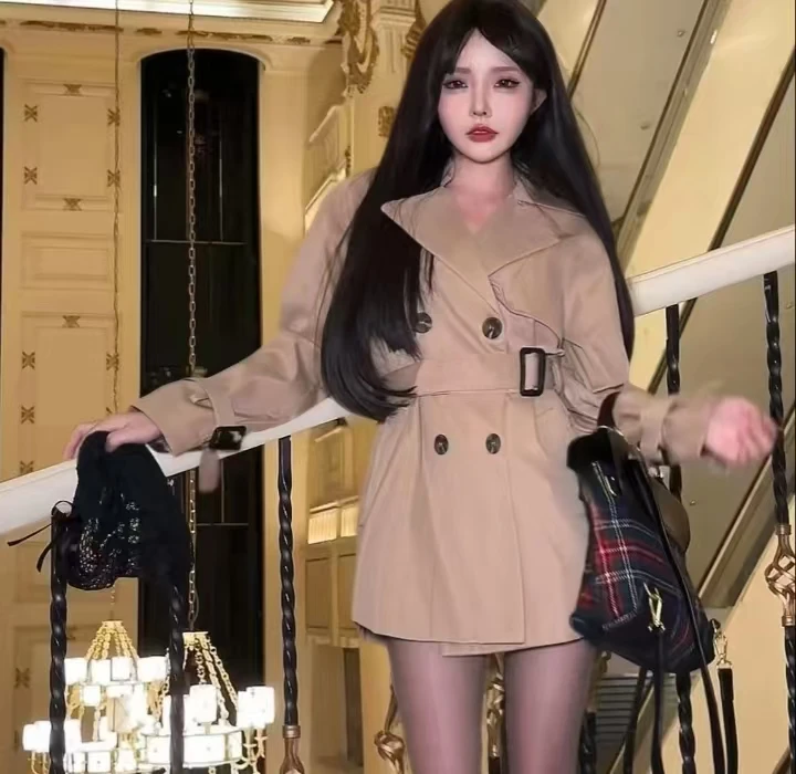 英伦风短款气质风衣小个子休闲百搭高级感春秋外套女【FY2113】