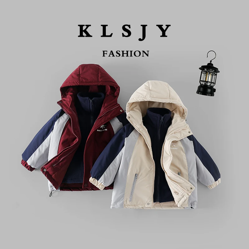 【湖州阿杰】恐龙世纪元儿童外套冲锋衣两件套