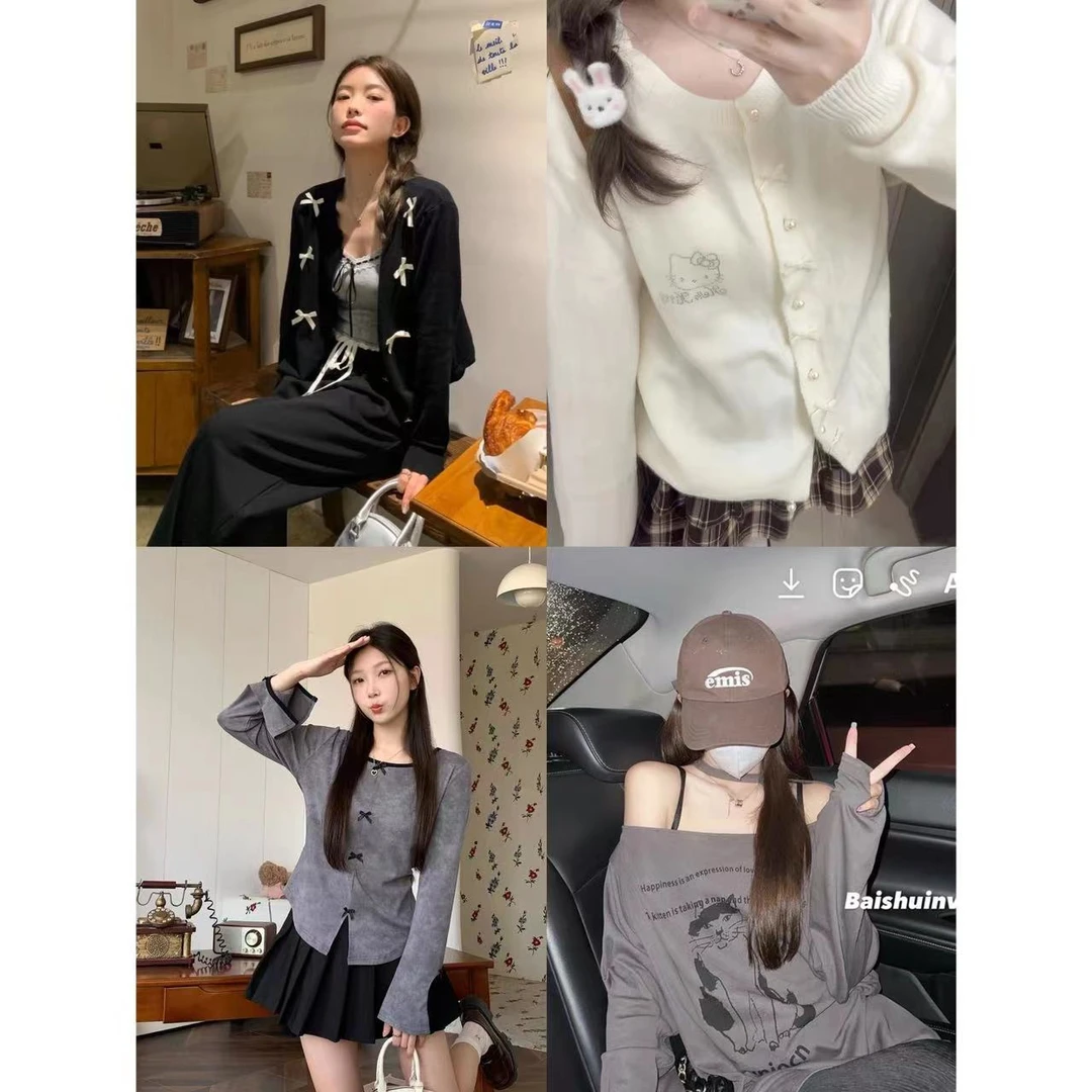 【小巧大码】100-500//预-秋季新款设计感显瘦百搭上衣+裤子 l-2xl