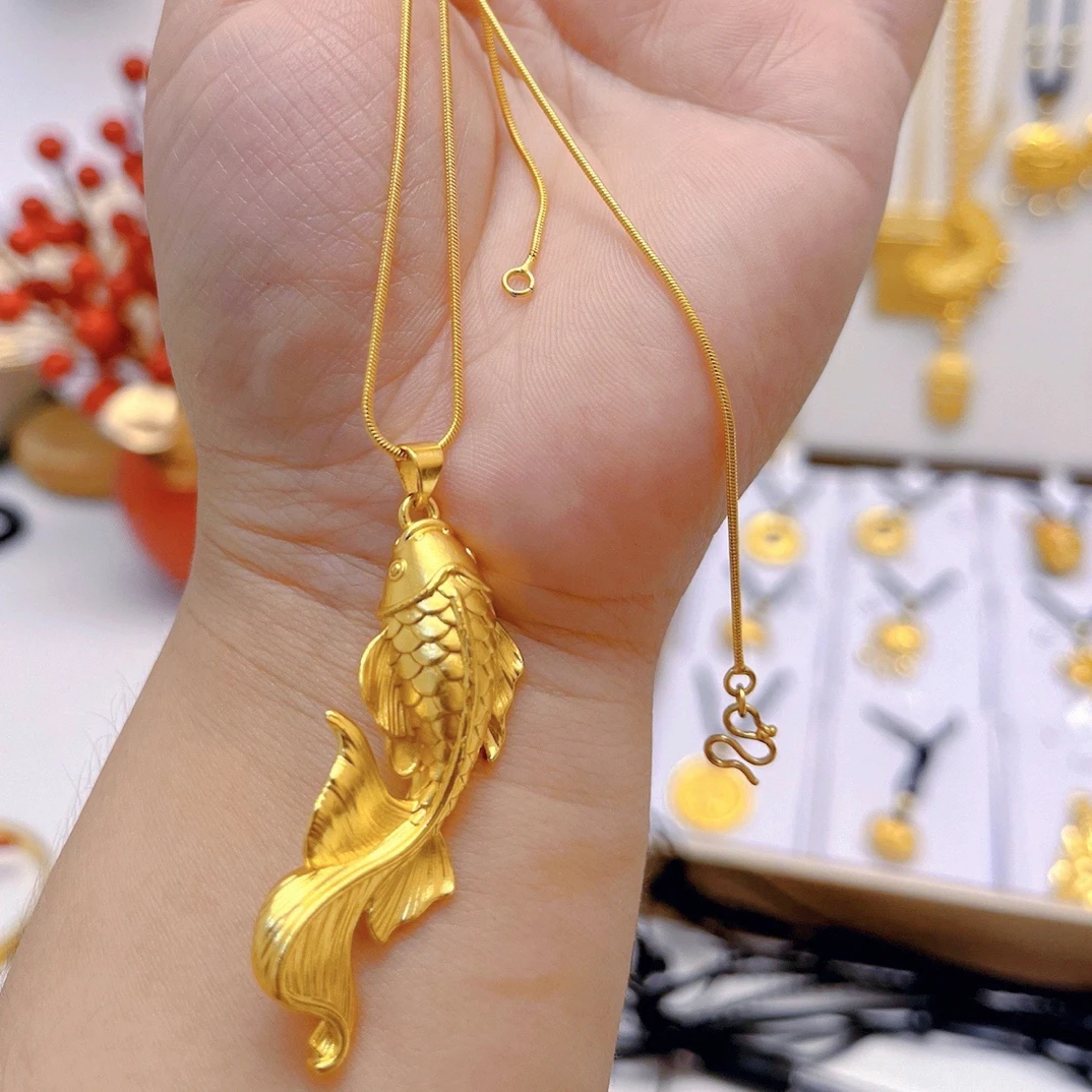 铜合金吊坠 铜合金吊坠精工版爆款高保色大鱼海棠吊坠锦鲤鱼挂件