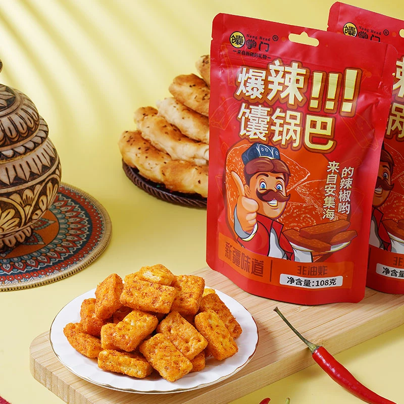馕锅巴108g*1袋爆辣味休闲小零食