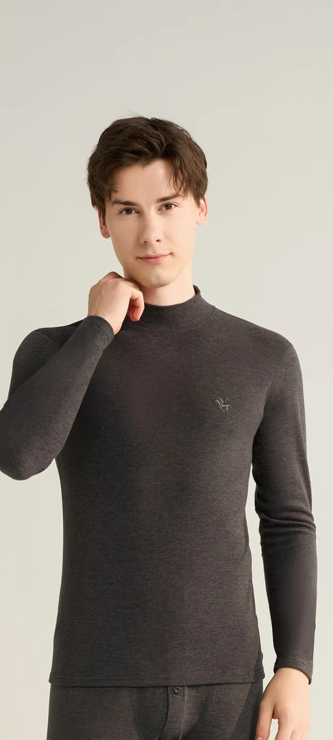 808男款舒适百搭休闲寸领打底衫T恤