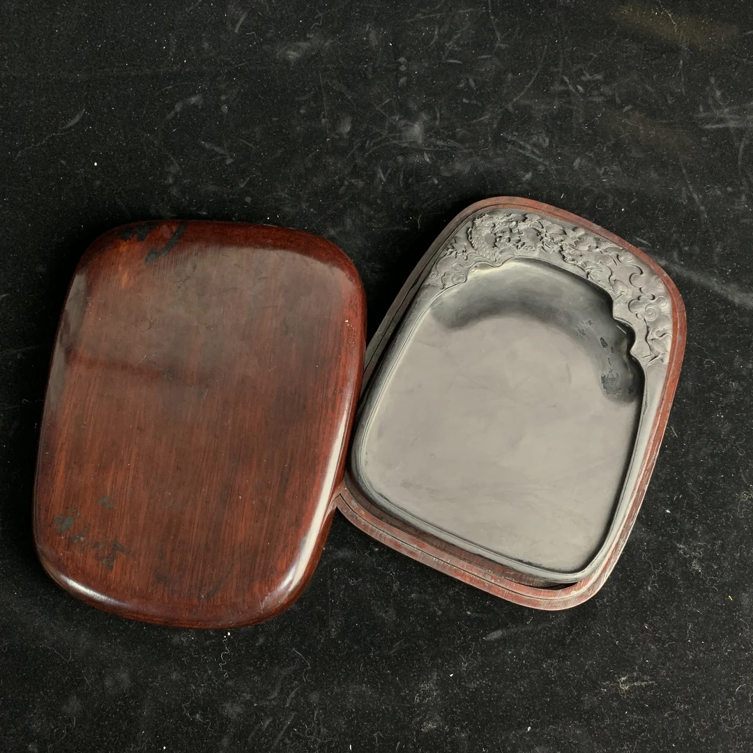 清晚期 松鹤延年纹端砚 12120 【古玩拍卖】