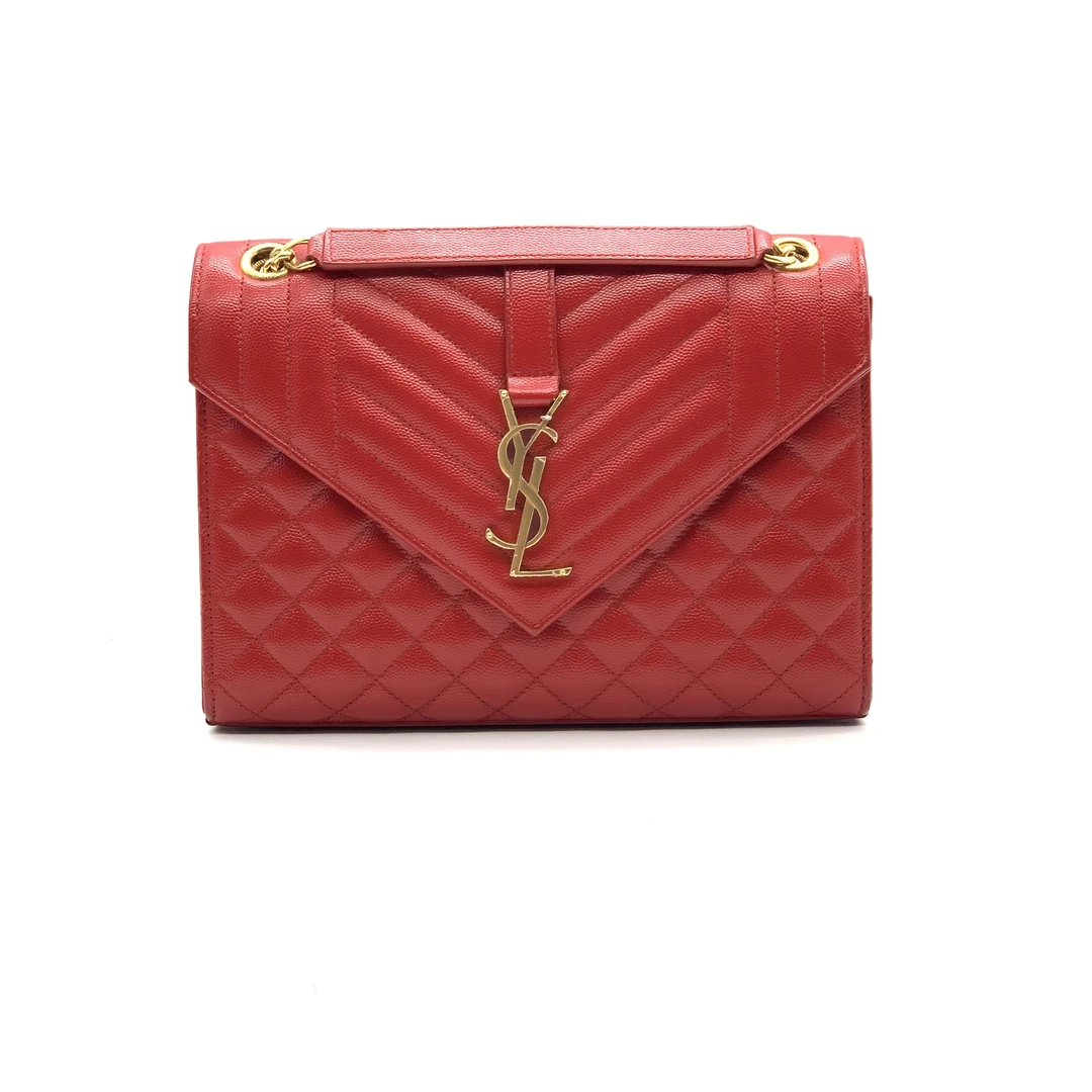 95新 YSL/圣罗兰 【尹杰专属】红金envelope中号信封包