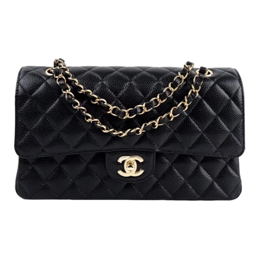 99新 Chanel/香奈儿 【尹杰专属】黑金CF中号/小号链条包/25开以上