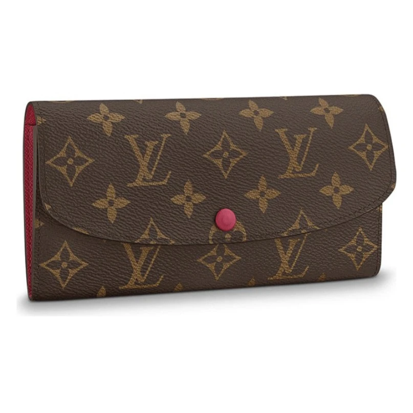 99新 LouisVuitton/路易威登 【交个朋友专属】紫豆豆钱包/配链条