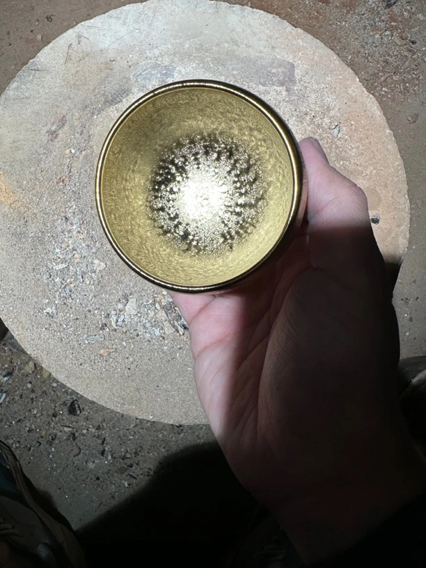 【闪购商品】瓷茶盏 收藏级 金钻 麒麟纹罗汉杯礼盒证书装22