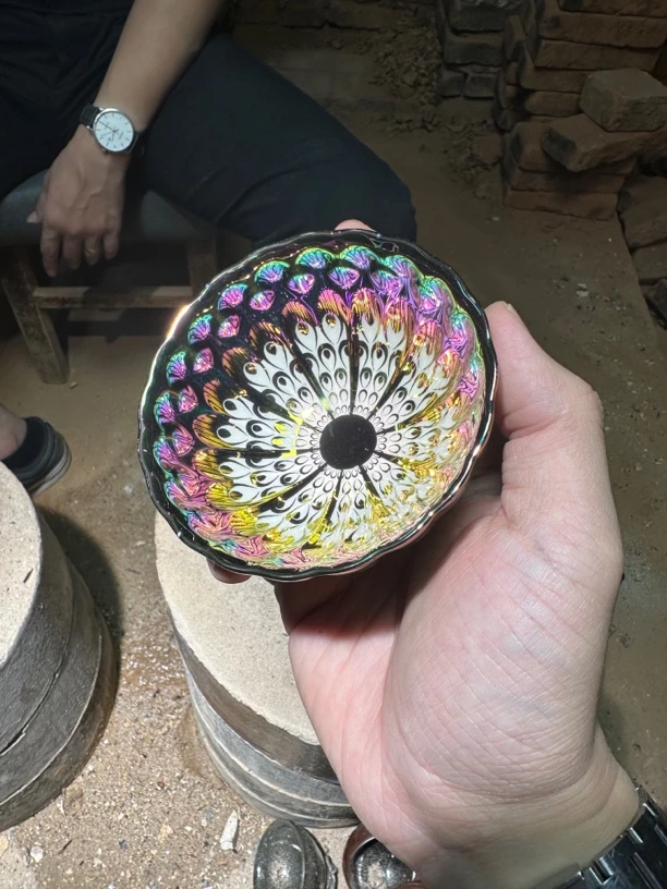 【闪购商品】瓷茶盏 收藏级 彩色雀翎 礼盒证书装2