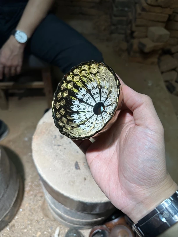 【闪购链接】瓷茶盏 收藏级 金色雀翎 礼盒证书装1