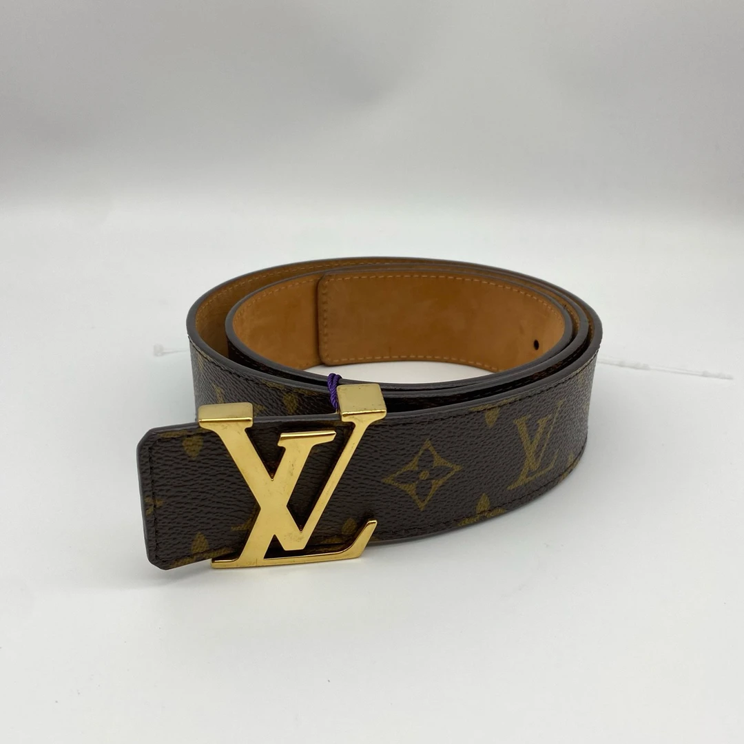 95新 LouisVuitton/路易威登 老花金扣90码皮带/9995581