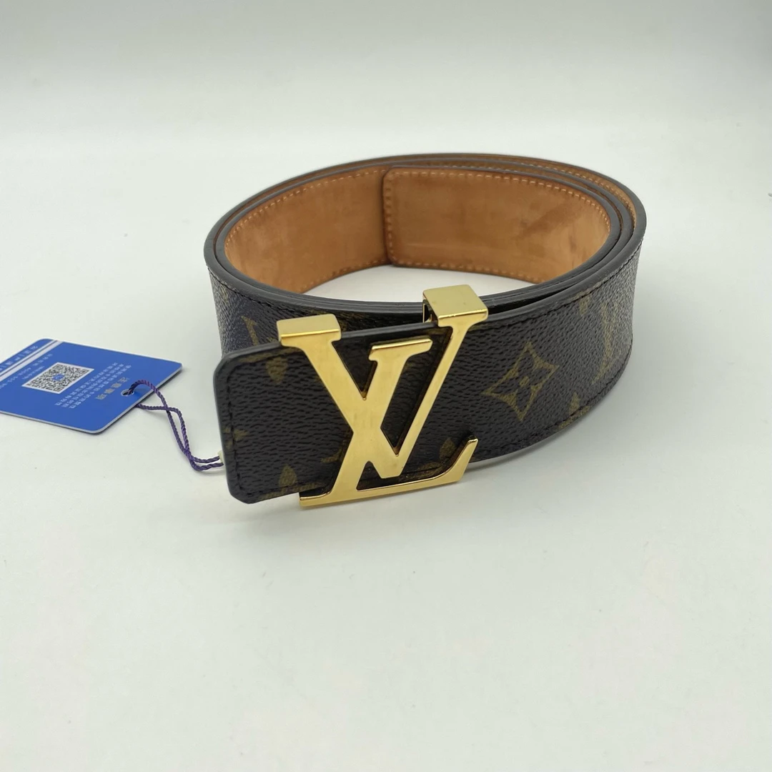 95新 LouisVuitton/路易威登 老花金扣皮带,90码,8843625