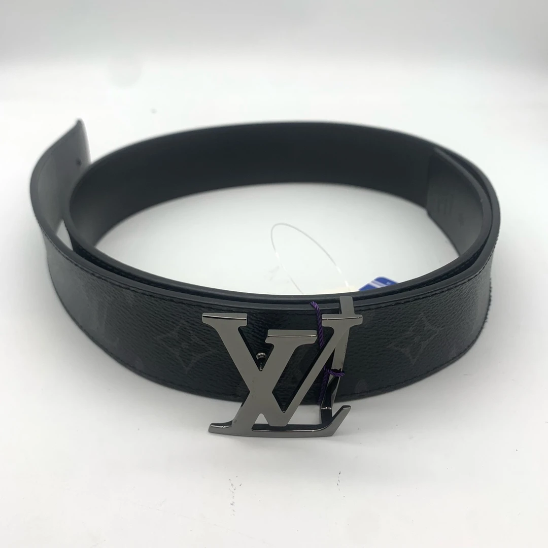 95新 LouisVuitton/路易威登 黑花双面银扣皮带，90码，8360289