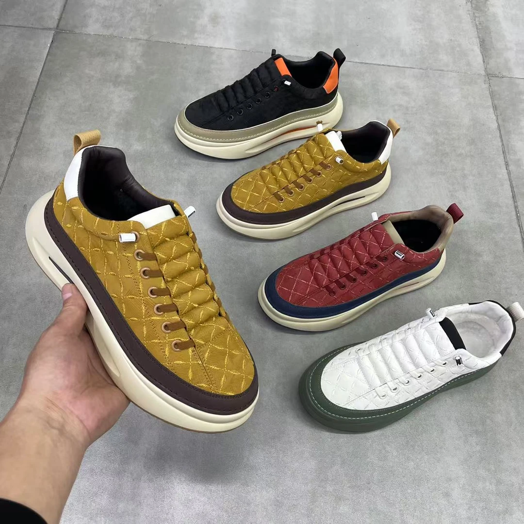 【标准码】秋冬单棉同款皮面系带洋气休闲舒适高档男款潮鞋