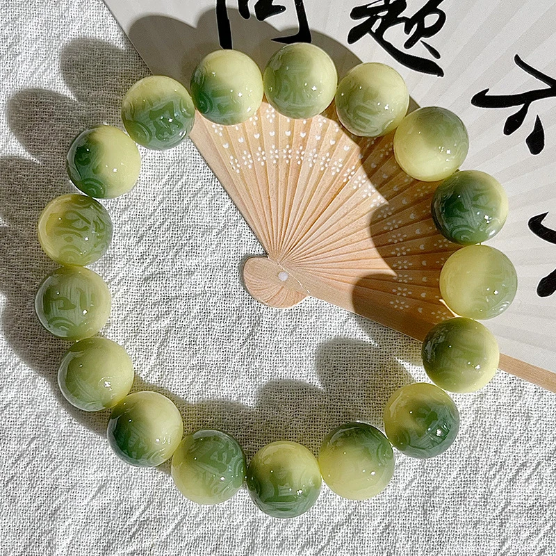 菩提根雕刻菩提珠成串手工DIY饰品配件