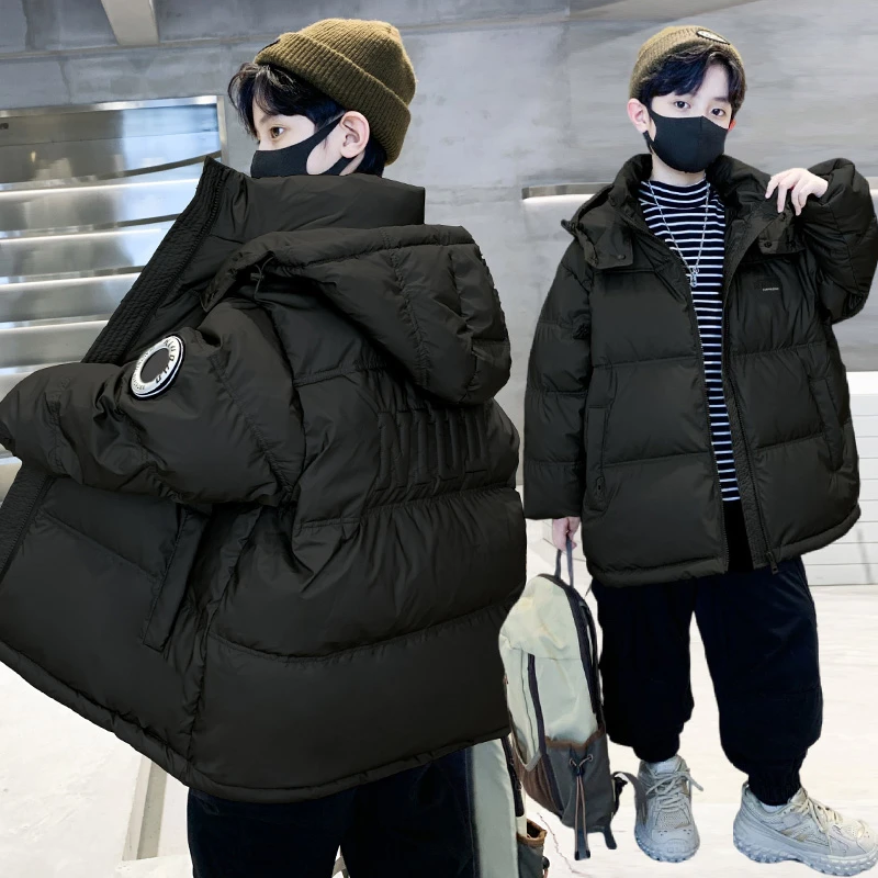 男童外套冬装棉服2024新款连帽加厚保暖宽松中大童冬季儿童秋冬潮