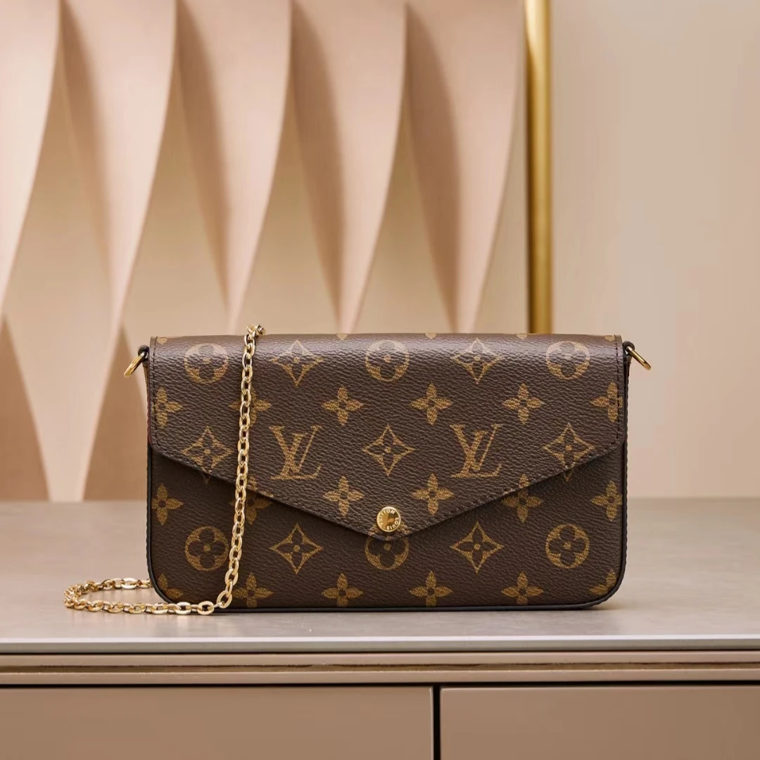 95新 LouisVuitton/路易威登 lv 老花 三合一  链条包/1507430-2