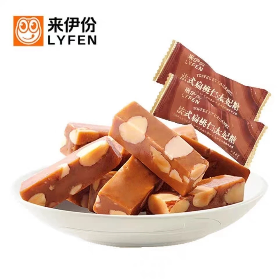 来伊份扁桃仁太妃糖磷脂进口奶油味真材实料即食香甜随身携带零食