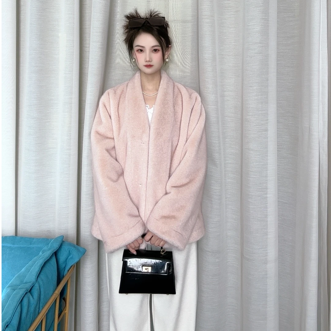 人造皮草 2025新款冬季小个子女时尚百搭北极貂外套人造皮草