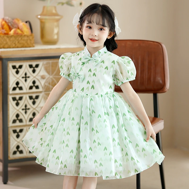 清-A637儿童连衣裙夏季新款儿童裙子夏款小女孩洋气碎花公主裙