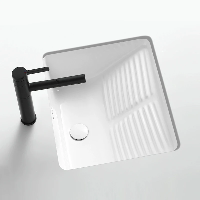 台陶瓷洗衣盆带搓衣板 台下盆洗手盆嵌入式加深小号洗衣池水槽