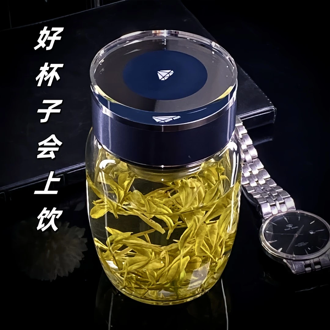 新款便携胖胖玻璃水杯单层防爆小巧加厚泡茶公主玻璃杯洋气上档次