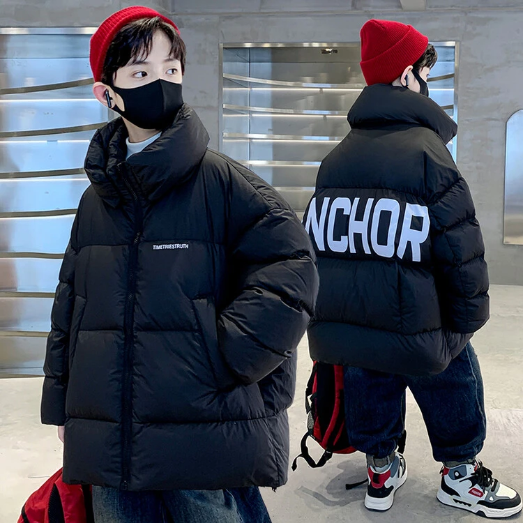 冬季中大童2024新款男童外套过冬加厚宽松潮流保暖韩版秋冬洋气